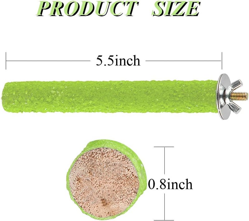 Hamiledyi Parrot Perch Stand Toy, Bird Cage Perch Toy,Natural Paw Grinding Stick for Small Parrots, Parakeets, Cockatiels, Lovebirds Chewing Stick(S) - Image 5